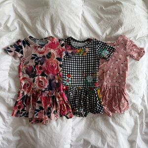 Posh Peanut Floral Bodysuit Dress Bundle